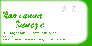 marianna kuncze business card